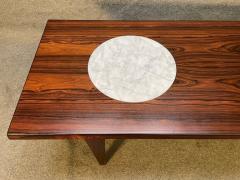VINTAGE DANISH MID CENTURY MODERN ROSEWOOD AND MARBLE COFFEE TABLE - 3258640