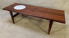 VINTAGE DANISH MID CENTURY MODERN ROSEWOOD AND MARBLE COFFEE TABLE - 3258641