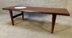 VINTAGE DANISH MID CENTURY MODERN ROSEWOOD AND MARBLE COFFEE TABLE - 3258643