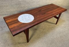 VINTAGE DANISH MID CENTURY MODERN ROSEWOOD AND MARBLE COFFEE TABLE - 3258725