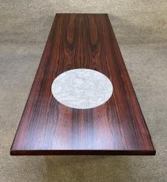 VINTAGE DANISH MID CENTURY MODERN ROSEWOOD AND MARBLE COFFEE TABLE - 3258747
