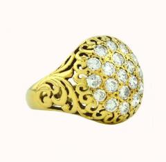 VINTAGE DIAMOND CLUSTER GOLD RING - 2699791