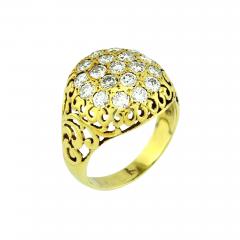 VINTAGE DIAMOND CLUSTER GOLD RING - 2701899