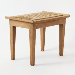 VINTAGE PAIR OF CERUSED OAK STOOLS WITH ROPE SEATS - 4345469