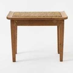 VINTAGE PAIR OF CERUSED OAK STOOLS WITH ROPE SEATS - 4345470