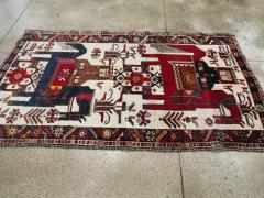 VINTAGE PERSIAN BAKHTIARI PICTORIAL ACCENT RUG - 2372552