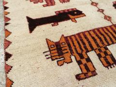 VINTAGE PERSIAN BAKHTIARI PICTORIAL ACCENT RUG - 3171678