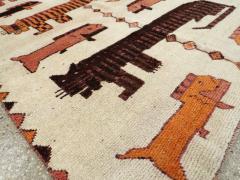 VINTAGE PERSIAN BAKHTIARI PICTORIAL ACCENT RUG - 3171686