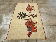 VINTAGE PERSIAN FLATWEAVE KILIM PICTORIAL ACCENT RUG - 2352969