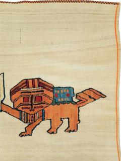 VINTAGE PERSIAN FLATWEAVE KILIM PICTORIAL ACCENT RUG - 2352973
