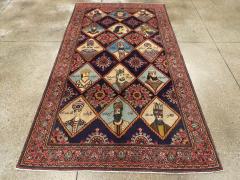 VINTAGE PERSIAN KERMAN PICTORIAL ACCENT RUG - 2372563