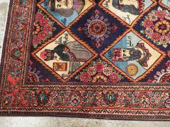 VINTAGE PERSIAN KERMAN PICTORIAL ACCENT RUG - 2372565