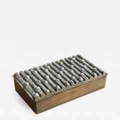 VINTAGE SILVER BAMBOO BOX - 1022363