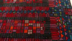 VINTAGE SWEDISH BLUE PURPLE RED PILE RUG BY KERSTIN EKENGREN - 2442772