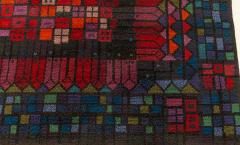 VINTAGE SWEDISH BLUE PURPLE RED PILE RUG BY KERSTIN EKENGREN - 2442773