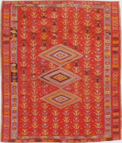 VINTAGE TURKISH FLATWEAVE KILIM ROOM SIZE CARPET - 2519891