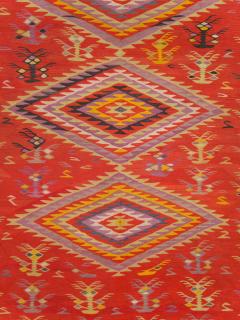 VINTAGE TURKISH FLATWEAVE KILIM ROOM SIZE CARPET - 2519892