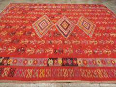 VINTAGE TURKISH FLATWEAVE KILIM ROOM SIZE CARPET - 2519897