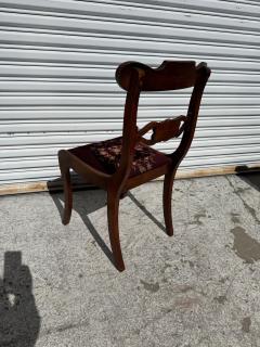 VIntage Regency Style Mahogany Side Chair with Needlepoint Fabric - 4406822