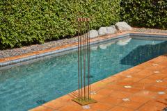 Val Bertoia Large Bertoia Studios 10 Rod B 2700 Brass Copper Silver Sound Sculpture - 3244309