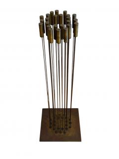 Val Bertoia Mid Century Modern Floor Sound Sculpture by Val Bertoia in Copper Brass - 4317368