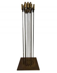 Val Bertoia Mid Century Modern Floor Sound Sculpture by Val Bertoia in Copper Brass - 4317375