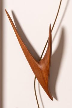 Val Robbins Wall Mount Sculpture in Walnut by Mid Century Modern Artist Val Robbins 1960s - 3234874
