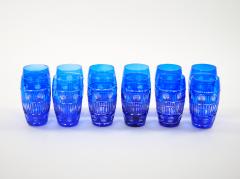 Val Saint Lambert Cobalt Blue Tableware Crystal Water Service For 12 People - 4795444
