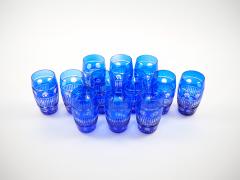 Val Saint Lambert Cobalt Blue Tableware Crystal Water Service For 12 People - 4795446