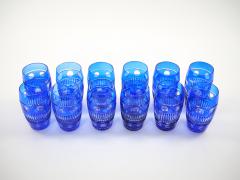 Val Saint Lambert Cobalt Blue Tableware Crystal Water Service For 12 People - 4795447