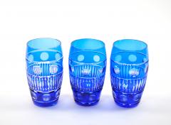 Val Saint Lambert Cobalt Blue Tableware Crystal Water Service For 12 People - 4795449