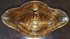 Val Saint Lambert Dame Papillon Art Deco Belgian Amber Glass Vase - 2021725