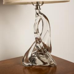 Val St Lambert A pair of clear glass lamps by the Belgian manufacturer Val Saint Lambert - 2033347