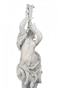 Val dOsne Pair of Outdoor Iron Female Figure Statuaries - 4197996