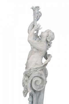 Val dOsne Pair of Outdoor Iron Female Figure Statuaries - 4197997