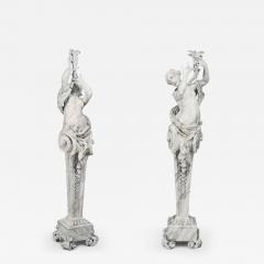 Val dOsne Pair of Outdoor Iron Female Figure Statuaries - 4247464