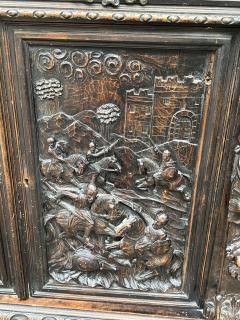 Valentino Panciera Besarel MAGNIFICIENT ITALIAN BAROQUE HIGHLY CARVED EPIC BATTLE SCENE CABINET - 3155960