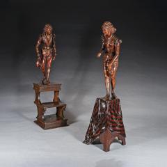 Valentino Panciera Besarel Valentino Besarel Pair of Carved Italian Venetian Figures - 4632090