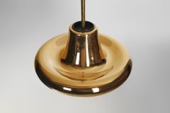 Valto Kokko Valto Kokko Gold Plated Pendant Lamp for I Valo Finland 1970s - 3386125