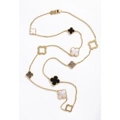 Van Cleef Arpels Chloe a Rare Limited Edition 18K Gold Alhambra Necklace - 1217858