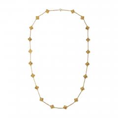 Van Cleef and Arpels 18k 20 Motif Gold Alhambra Vintage Necklace - 3883705