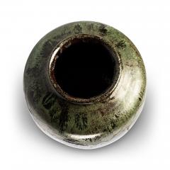 Vase in Gloss Brown and Silvery Green Glazing by Gefle Studio - 3505337