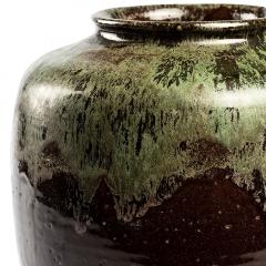 Vase in Gloss Brown and Silvery Green Glazing by Gefle Studio - 3505338