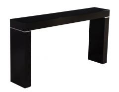 Vaughan Benz Style Ebonized Console Table with Silver Trim - 3515367