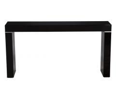 Vaughan Benz Style Ebonized Console Table with Silver Trim - 3515369