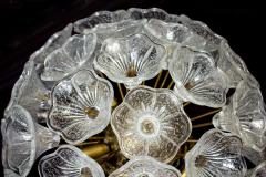 VeArt Murano Glass Flower Sputnik Chandelier by Venini for VeArt Italy 1960s - 1551519