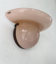 VeArt Pair of Pink Murano Glass and Brass Sconces by VeArt Italy 1970s - 2627087