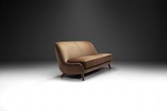 Velour Two Seater Sofa with Solid Wood Legs Europe ca 1950s - 2872100