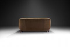Velour Two Seater Sofa with Solid Wood Legs Europe ca 1950s - 2872101