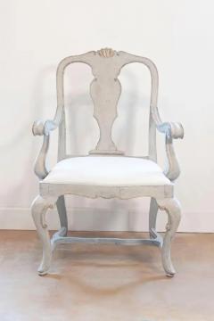 Venetian 1810s Rococo Style Painted Wood Armchair with Parcel Gilt Accents - 3736874